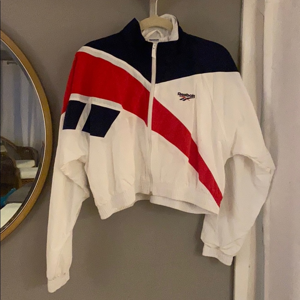 Reebok classic vector cropped track jacket.